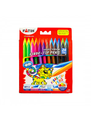 FATIH Fiber-Tip Pens 24 Colours